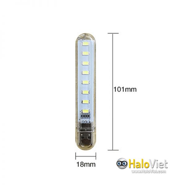 Đèn led 8 bóng siêu sáng cắm cổng USB - 2