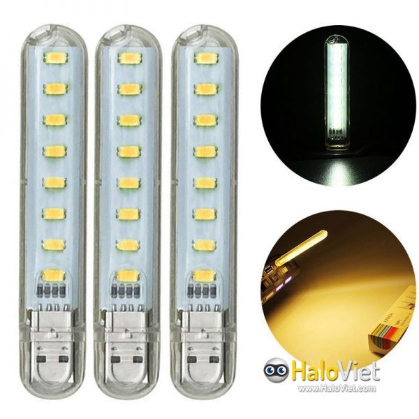 Đèn led 8 bóng siêu sáng cắm cổng USB - 4
