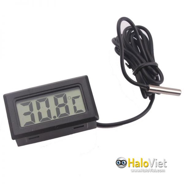 Đồng hồ đo nhiệt độ cảm biến chống nước màn hình LCD - 2