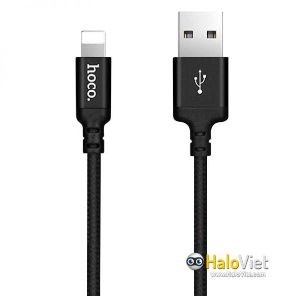 Cáp sạc nhanh dây dù Hoco X14 Lightning - 2