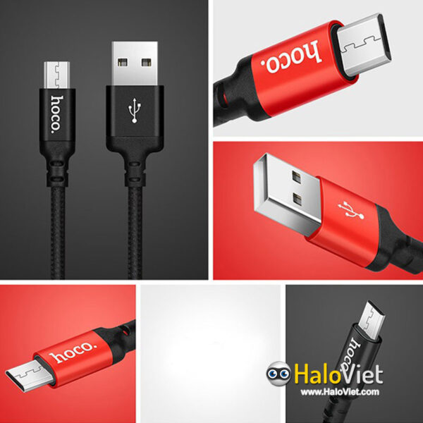 Cáp sạc nhanh dây dù Hoco X14 Micro USB - Hàng Nhập Khẩu - 5