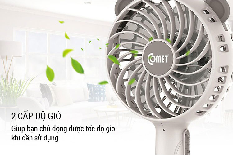 Quạt sạc cầm tay Comet CRF0804 - Hàng chính hãng - 7