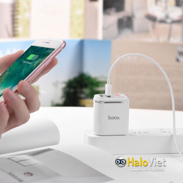 Sạc nhanh 2 cổng USB Hoco C39 - 12W - 8