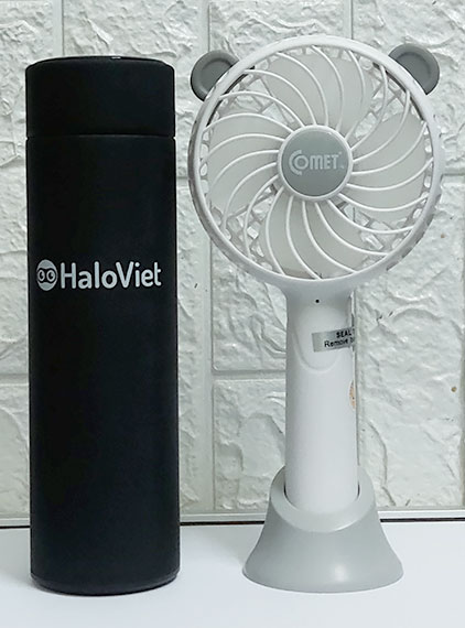 Siêu ưu đãi mùa hè: Combo bình giữ nhiệt Halo Việt BGNTM1 và quạt sạc Comet CRF0804 online chỉ 299k - 2