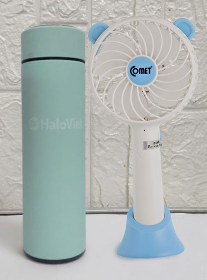 Siêu ưu đãi mùa hè: Combo bình giữ nhiệt Halo Việt BGNTM1 và quạt sạc Comet CRF0804 online chỉ 299k - 4