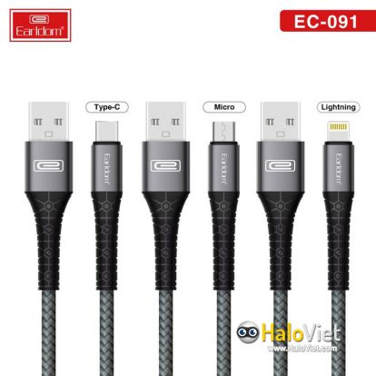 Cáp sạc bọc sợi Earldom EC-091 - 1