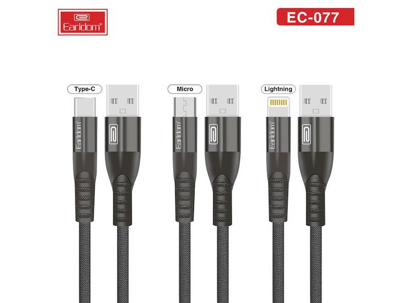 Cáp sạc nhanh 3A dây dù Earldom EC-077 - 10