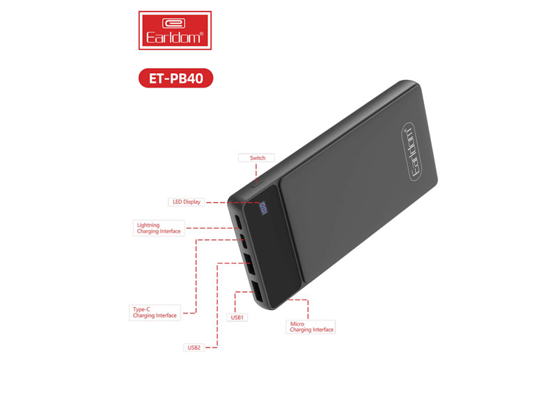 Pin sạc dự phòng Earldom ET-PB40 10.000 mAh - 5