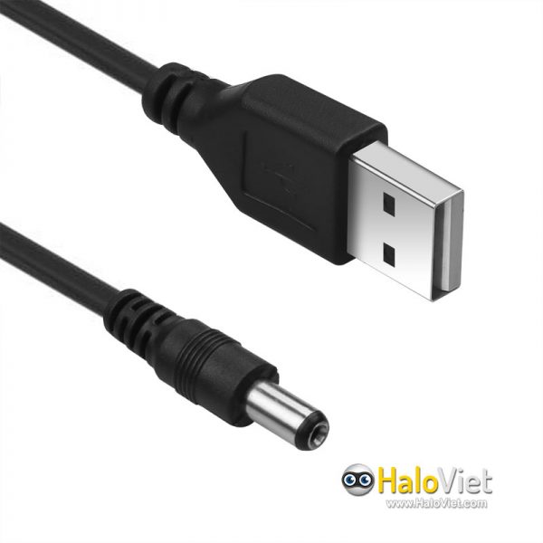 Cáp nguồn USB ra DC đầu 5.5mm - 3