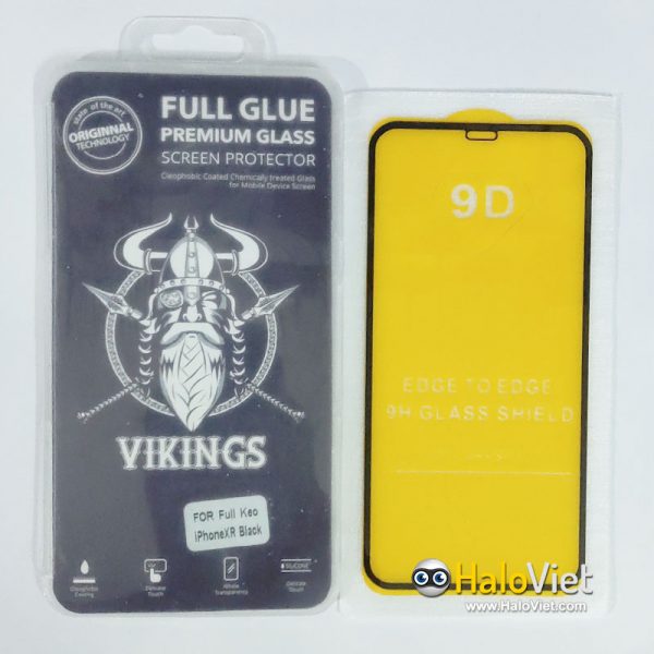 Kính cường lực full keo 9D Vikings cho iPhone Xr - 3