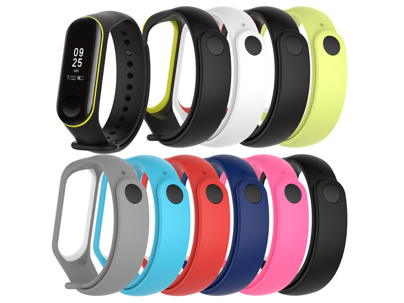 Dây đeo thay thế cho vòng đeo tay thông minh Xiaomi Mi Band 3/4 viền màu - 5