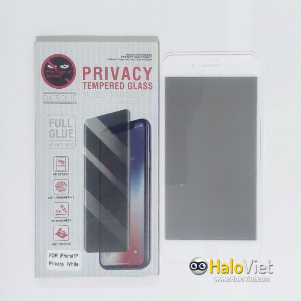 Kính cường lực chống nhìn trộm full màn hình cho iPhone 7 Plus/8 Plus - 5