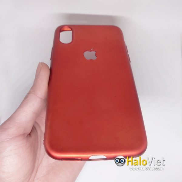 Ốp lưng dẻo bóng hở logo cho iPhone X/Xs - 2