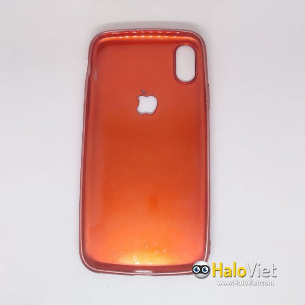 Ốp lưng dẻo bóng hở logo cho iPhone X/Xs - 3